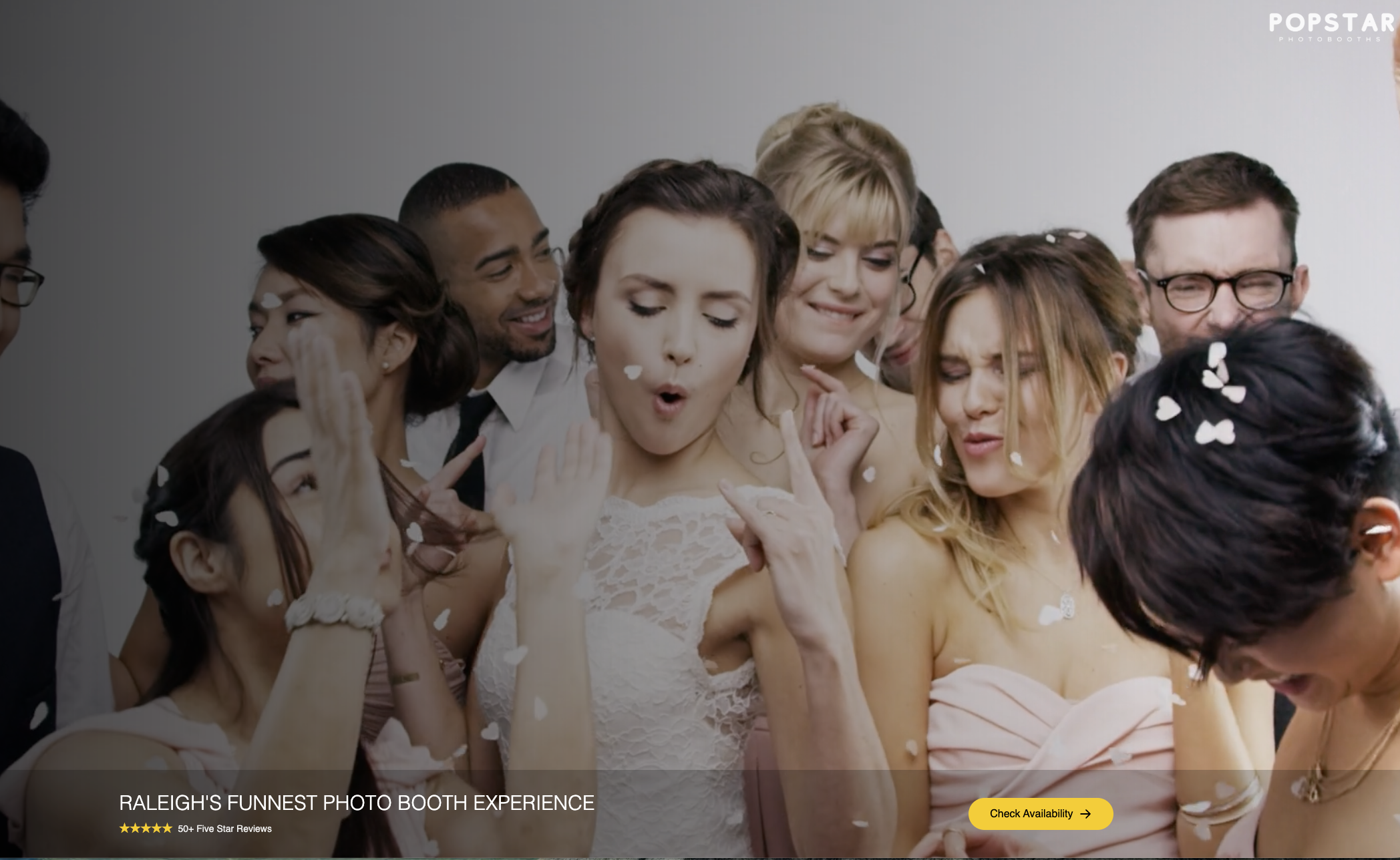 Popstar Photo Booths website